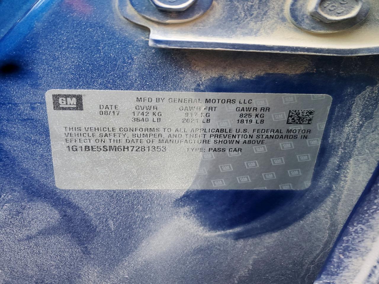 2017 Chevrolet Cruze lt