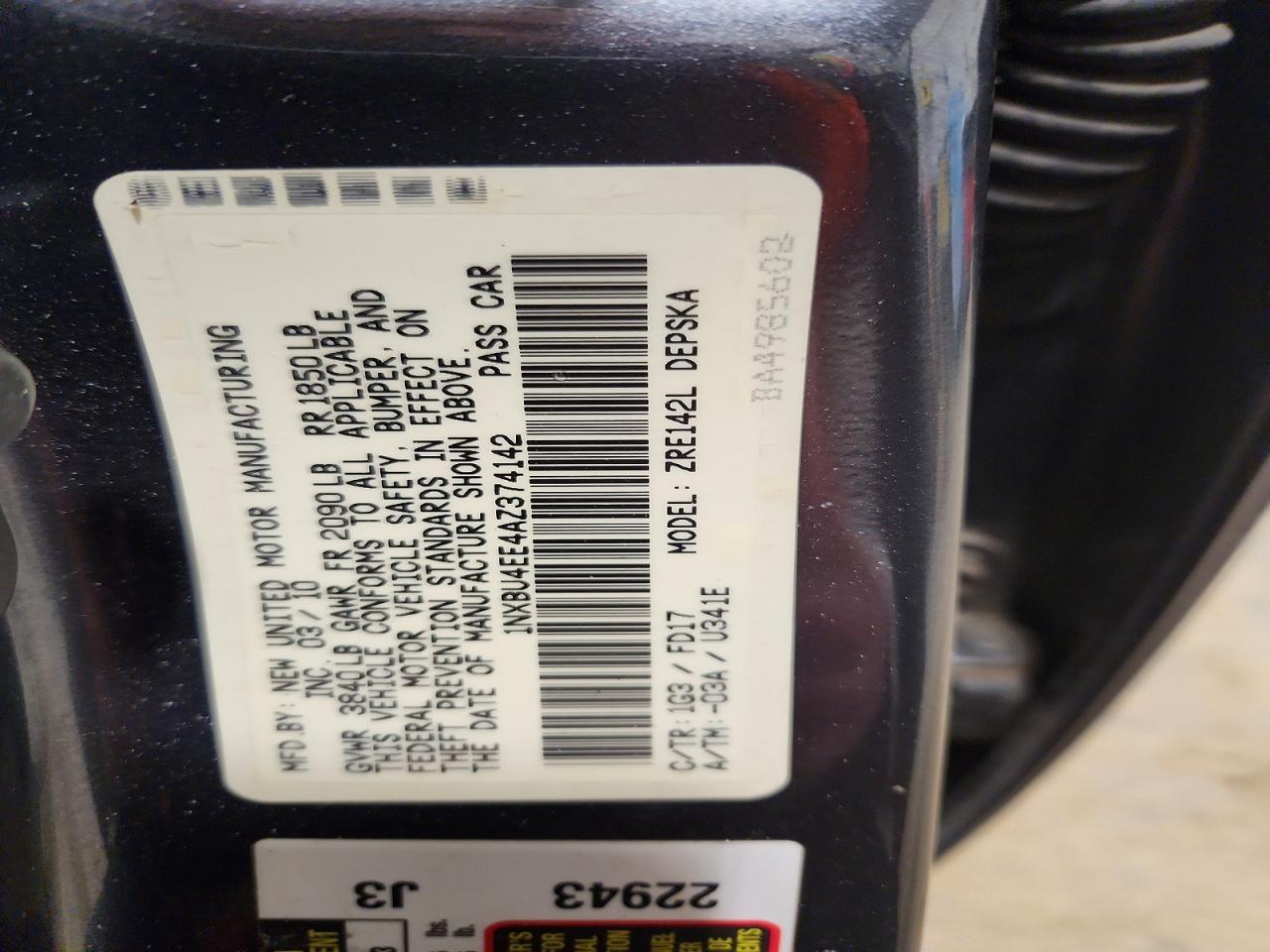2010 Toyota Corolla Base