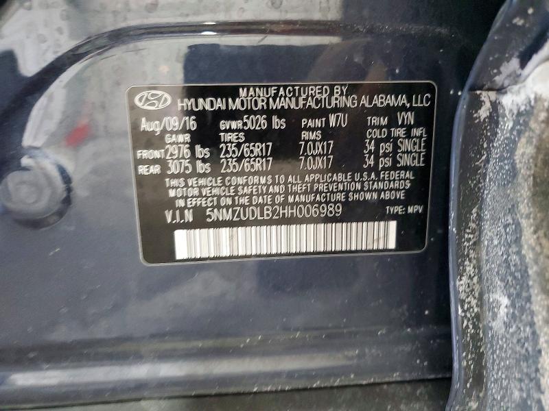 2017 Hyundai Santa fe Sport 2.4l