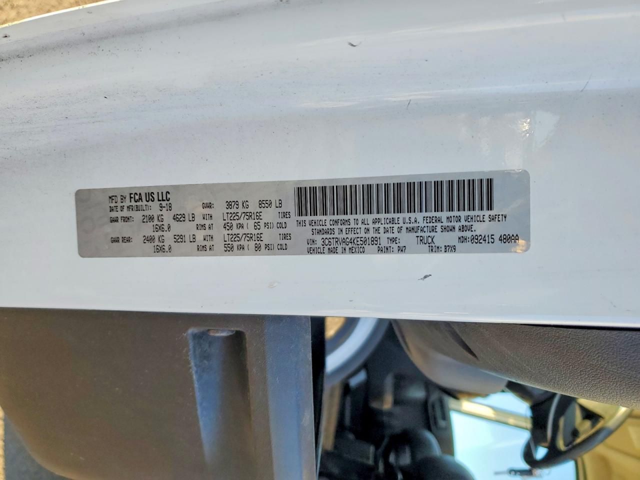 2019 Dodge RAM Promaster 1500 Delivery Van