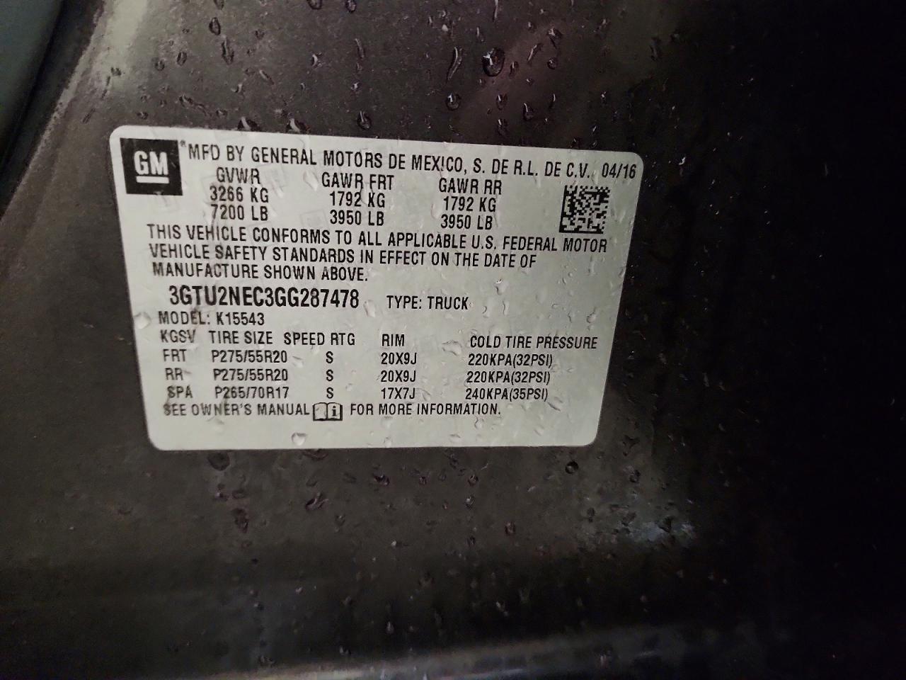 2016 GMC Sierra K1500 slt