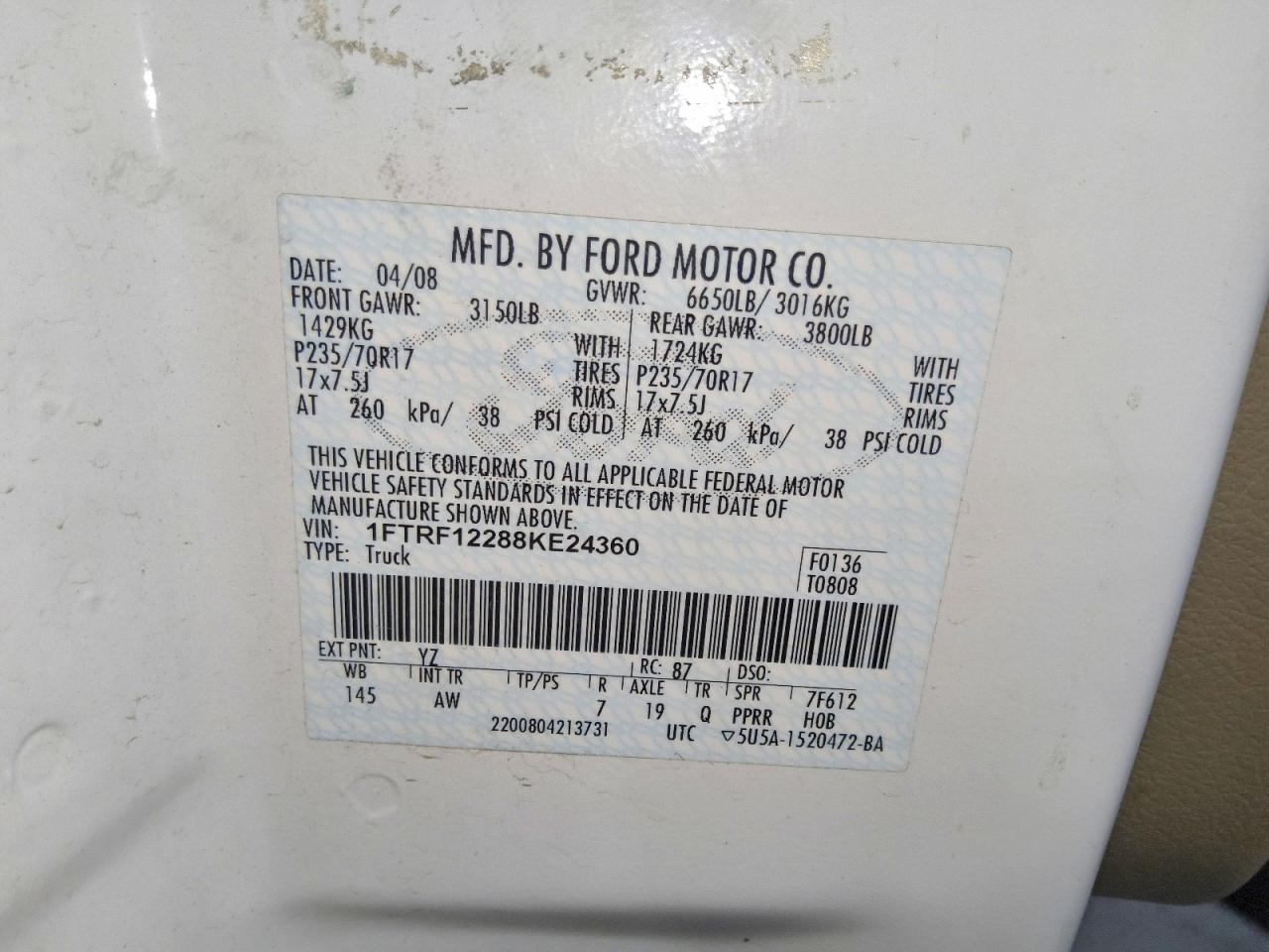 2008 Ford F150