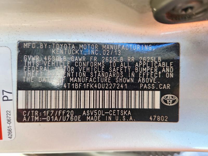2013 Toyota Camry l