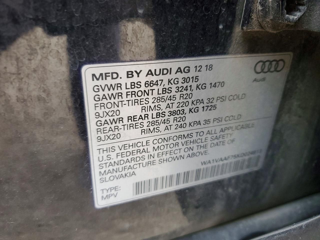 2019 Audi Q7 Prestige