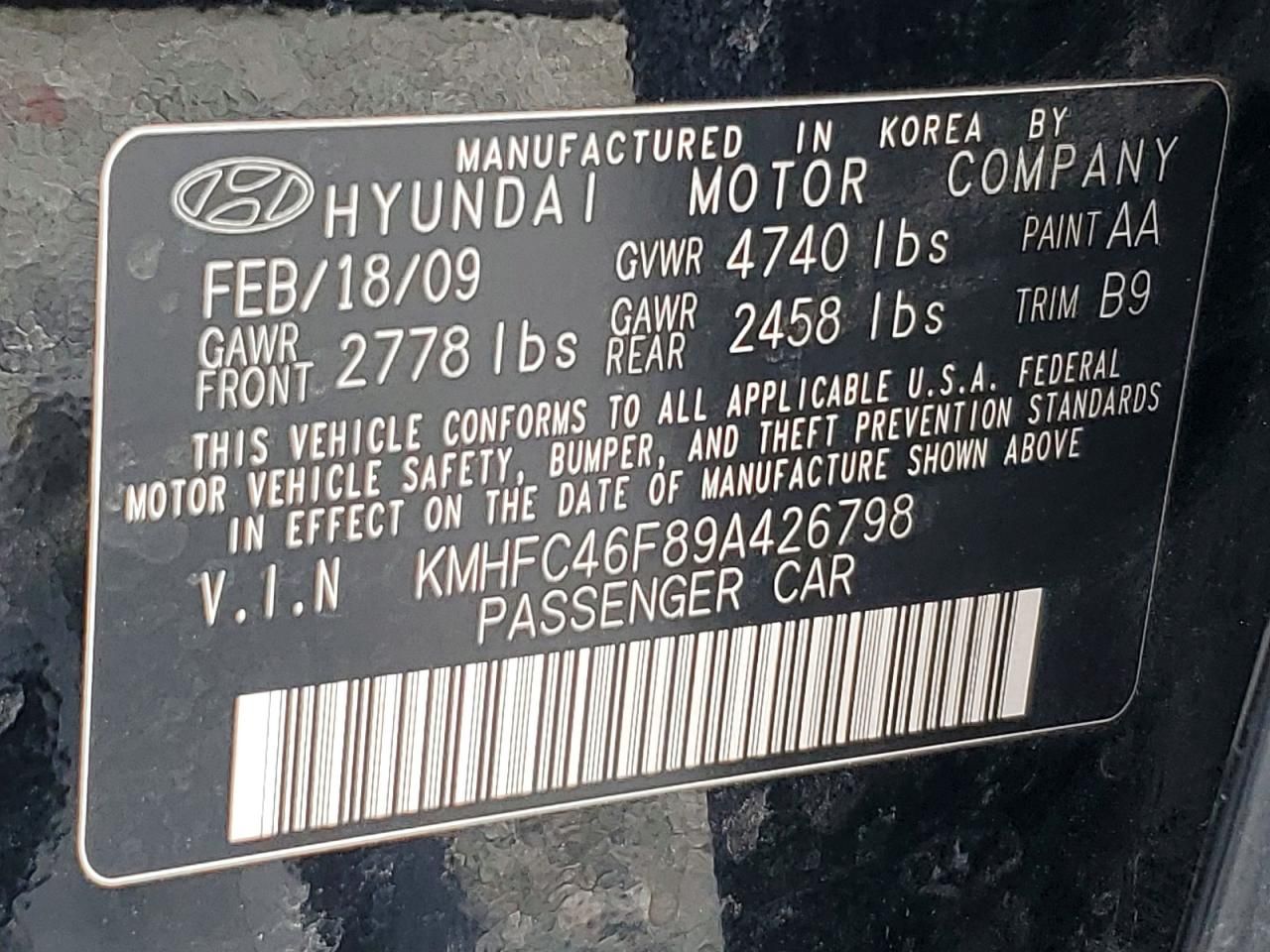 2009 Hyundai Azera se