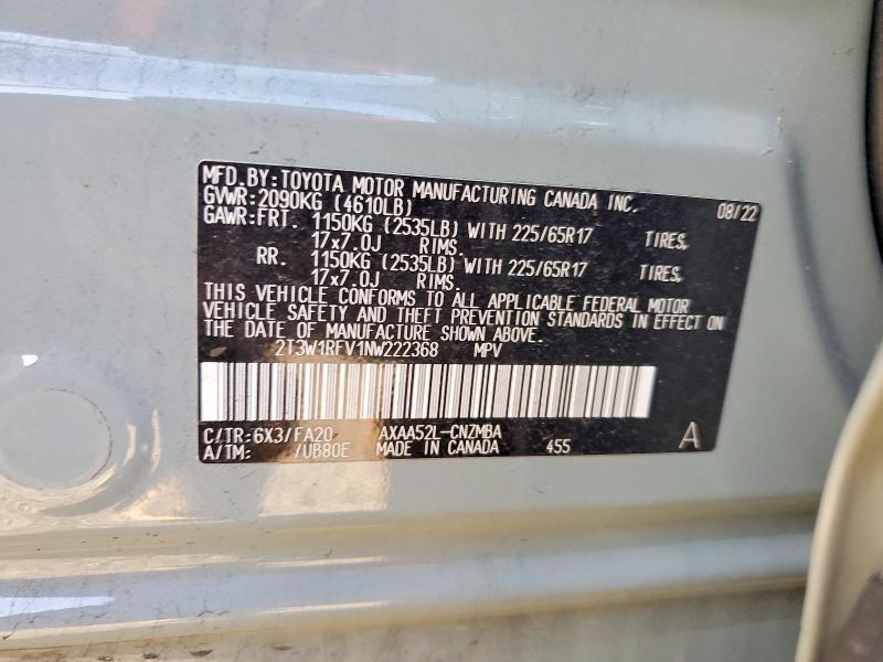 2022 Toyota Rav4 xle