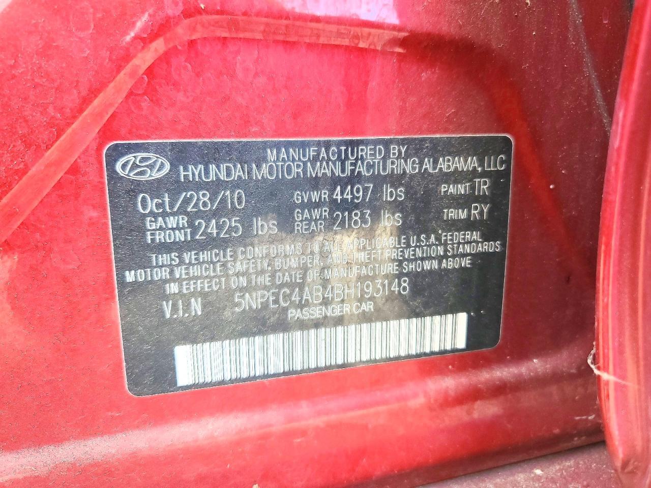 2011 Hyundai Sonata se