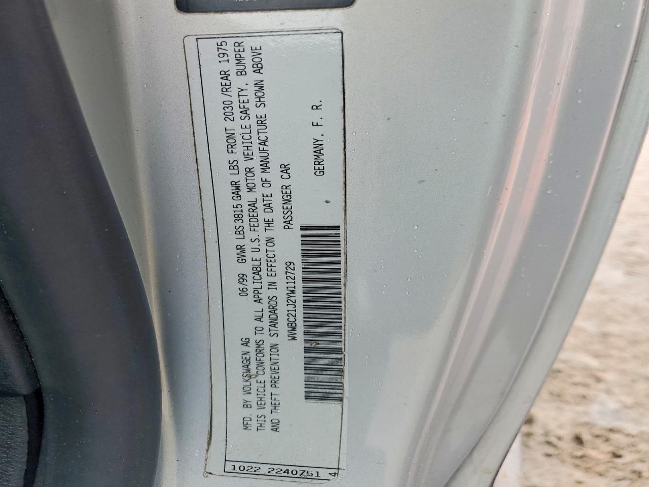 2000 Volkswagen Golf gl