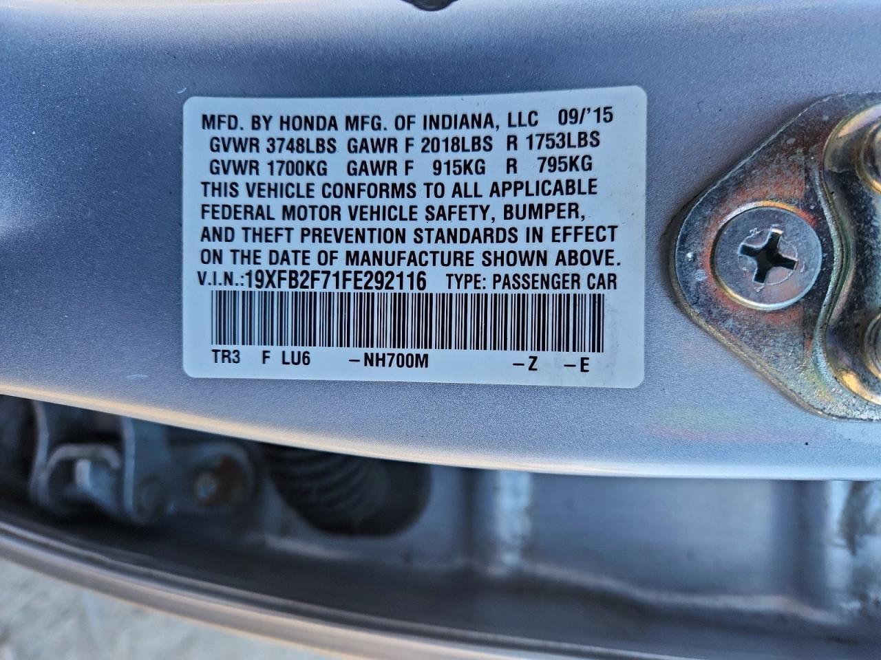 2015 Honda Civic se
