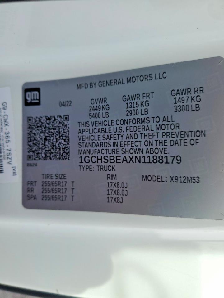 2022 Chevrolet Colorado 2WD 2.5L 4C EXT Cab