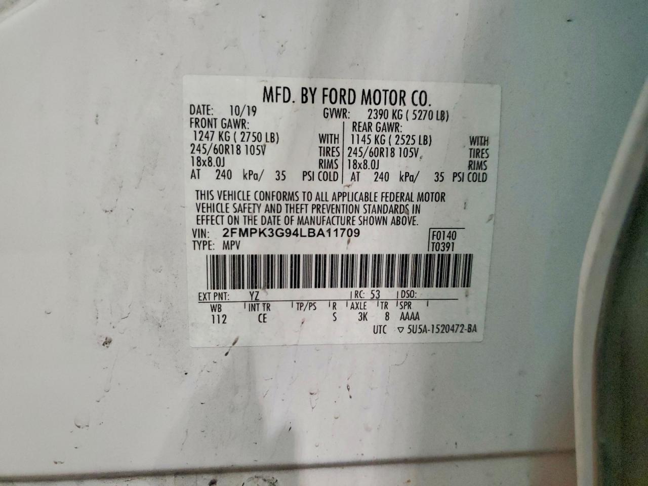 2020 Ford Edge se