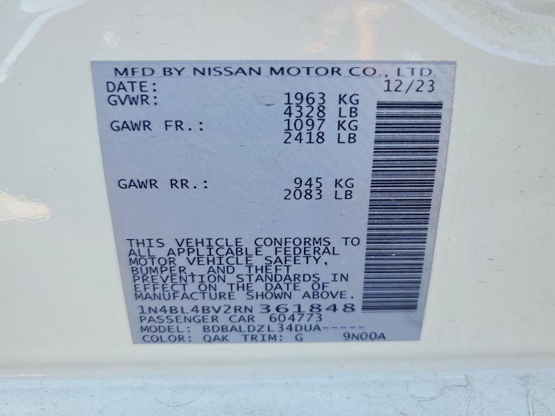 2024 Niss Altima 2.5 s