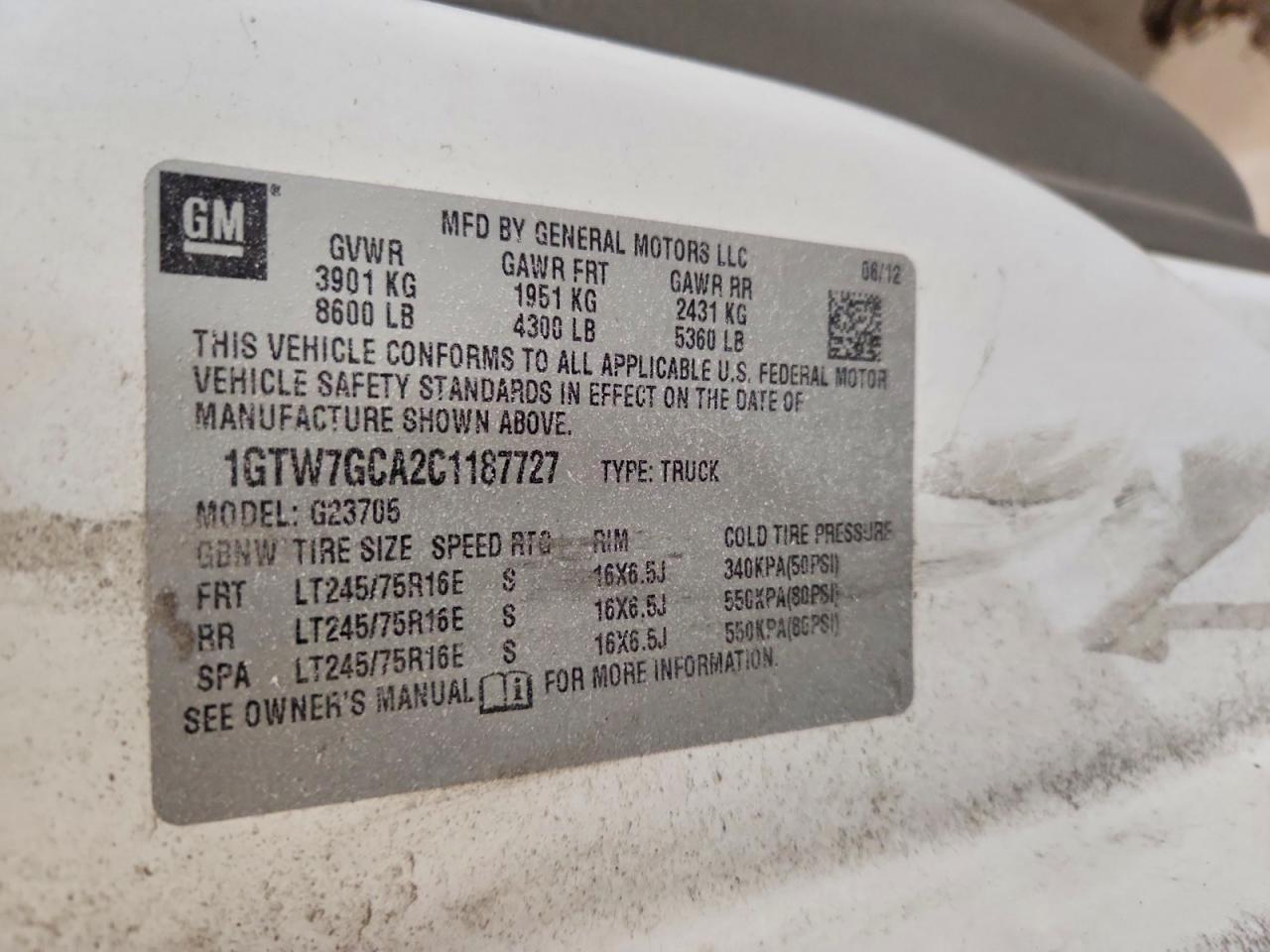 2012 GMC Savana G2500