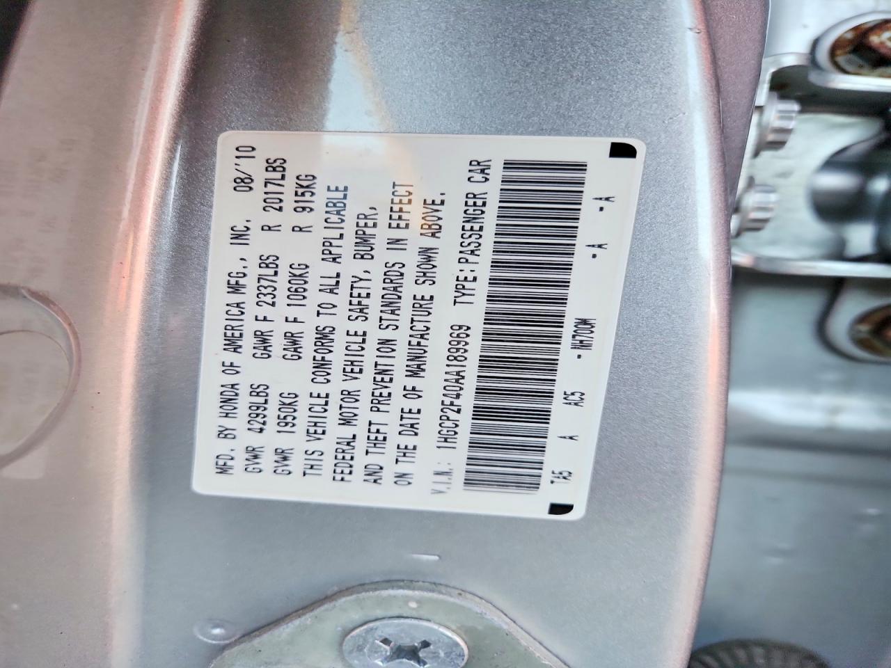 2010 Honda Accord lxp