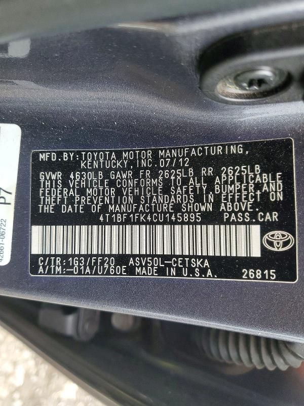 2012 Toyota Camry Base