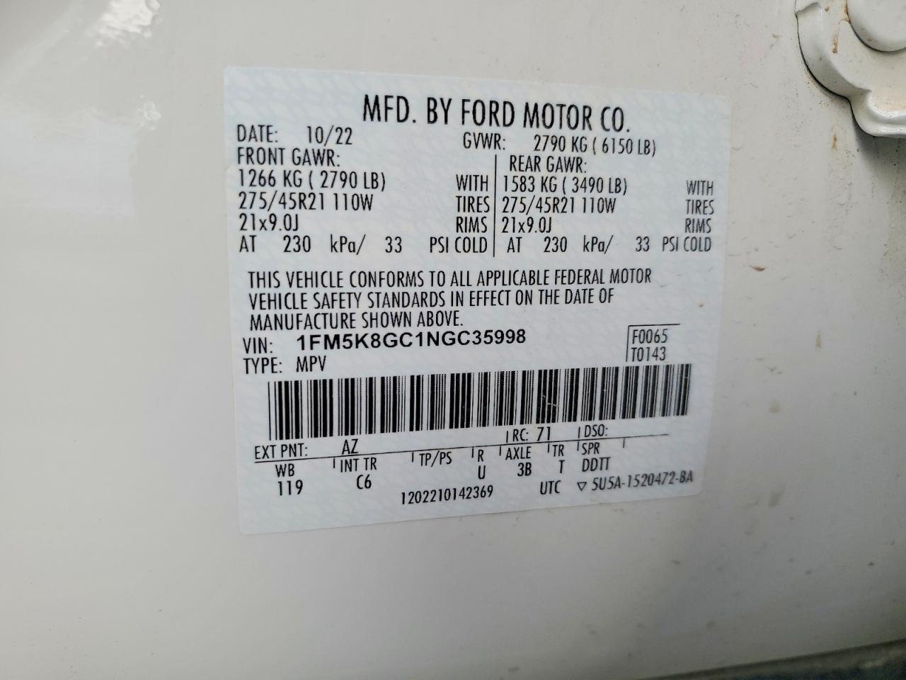 2022 Ford Explorer st