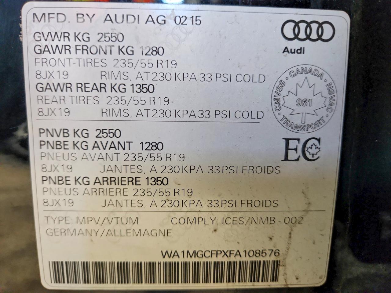 2015 Audi Q5 Technik