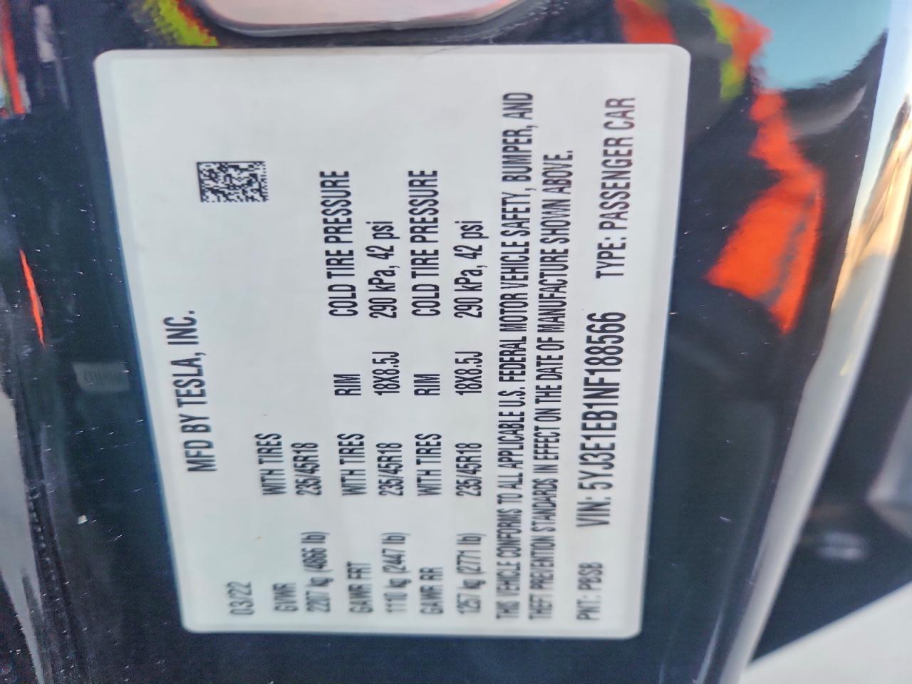2022 Tesla Model 3