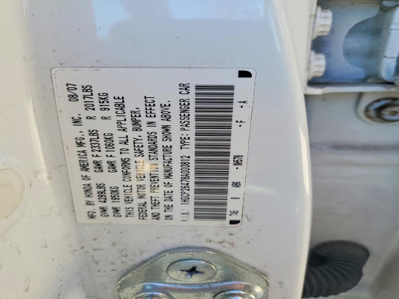 2008 Honda Accord lxp