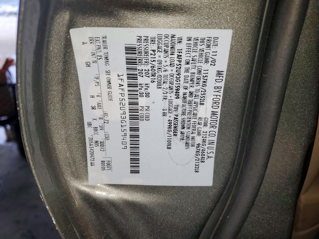 2003 Ford Taurus lx