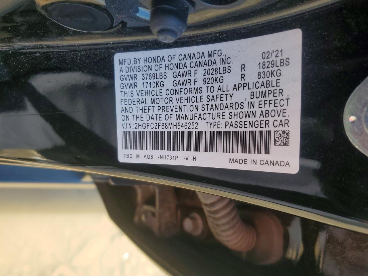 2021 Honda Civic Sport