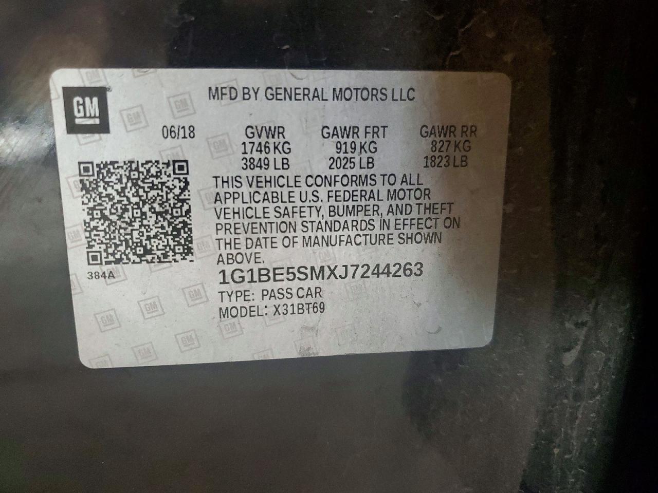 2018 Chevrolet Cruze lt