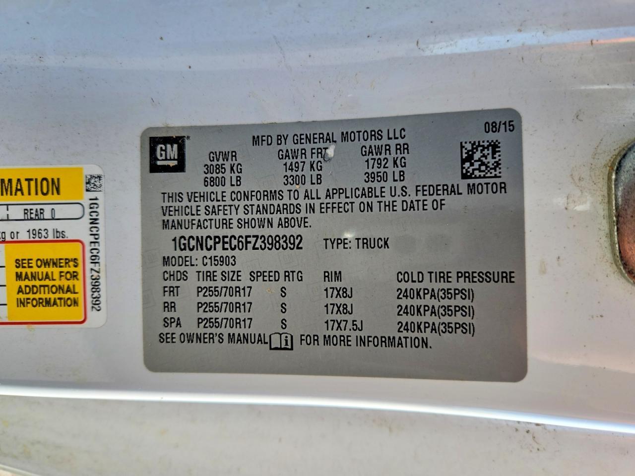 2015 Chevrolet Silverado C1500