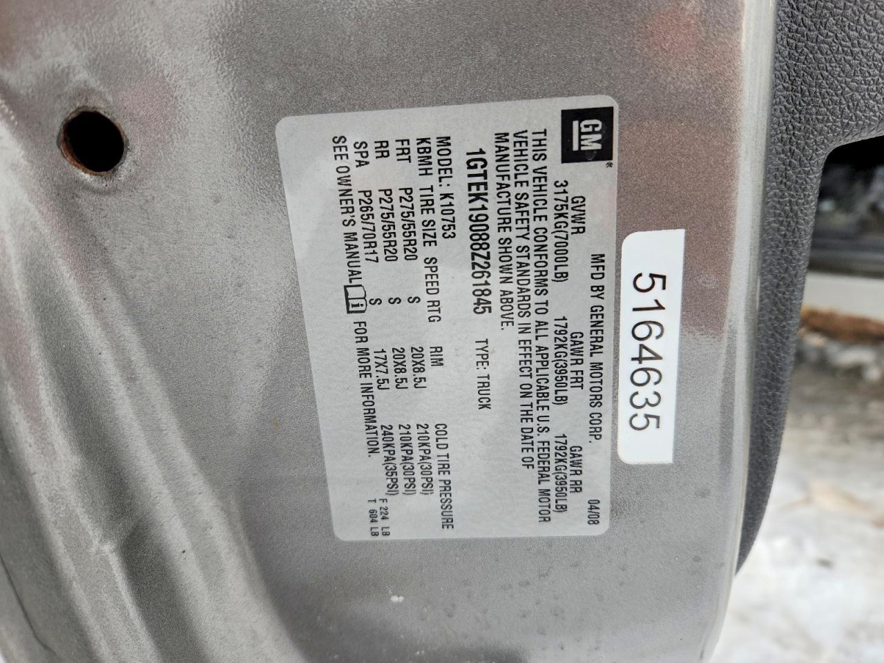 2008 GMC Sierra K1500