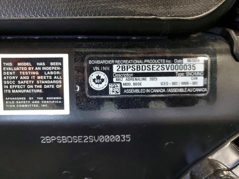 2025 Can Am SKI DOO ADR 850 MK