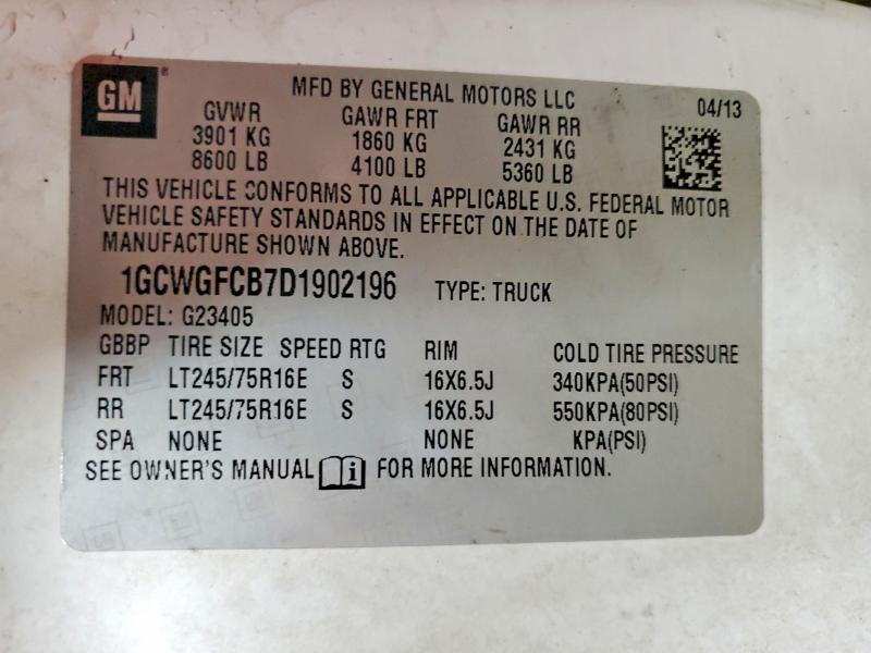 2013 Chevrolet Express 2500 Cargo Delivery Van