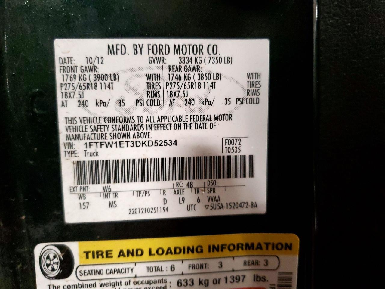 2013 Ford F150 Supercrew
