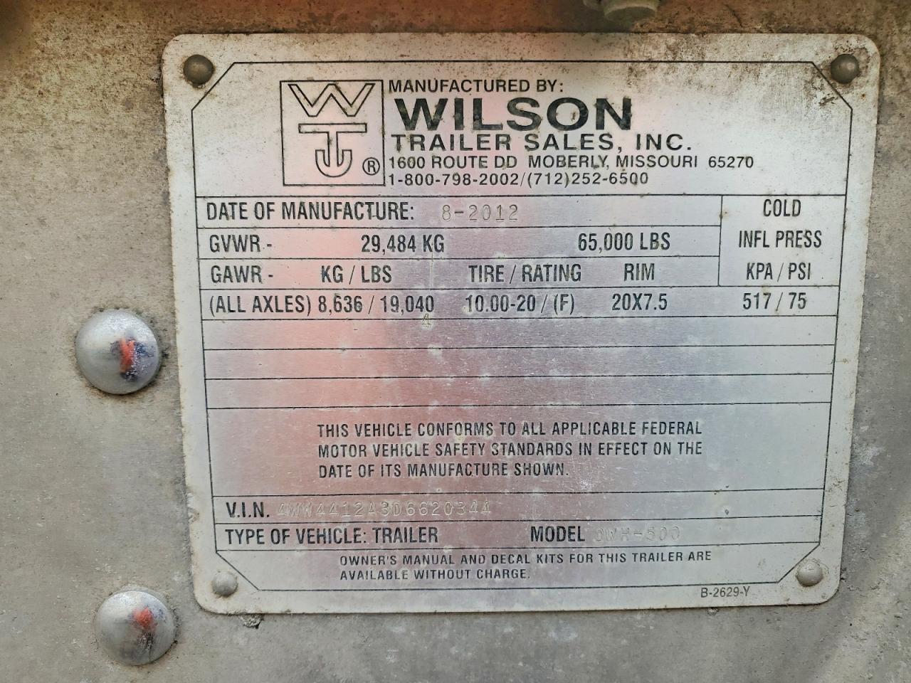 2013 Wilson Trailer Trailers