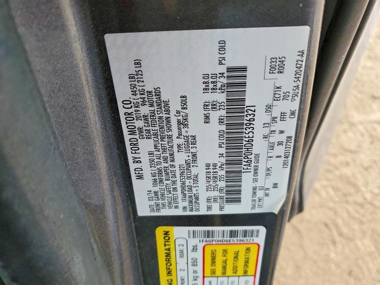 2014 Ford Fusion se