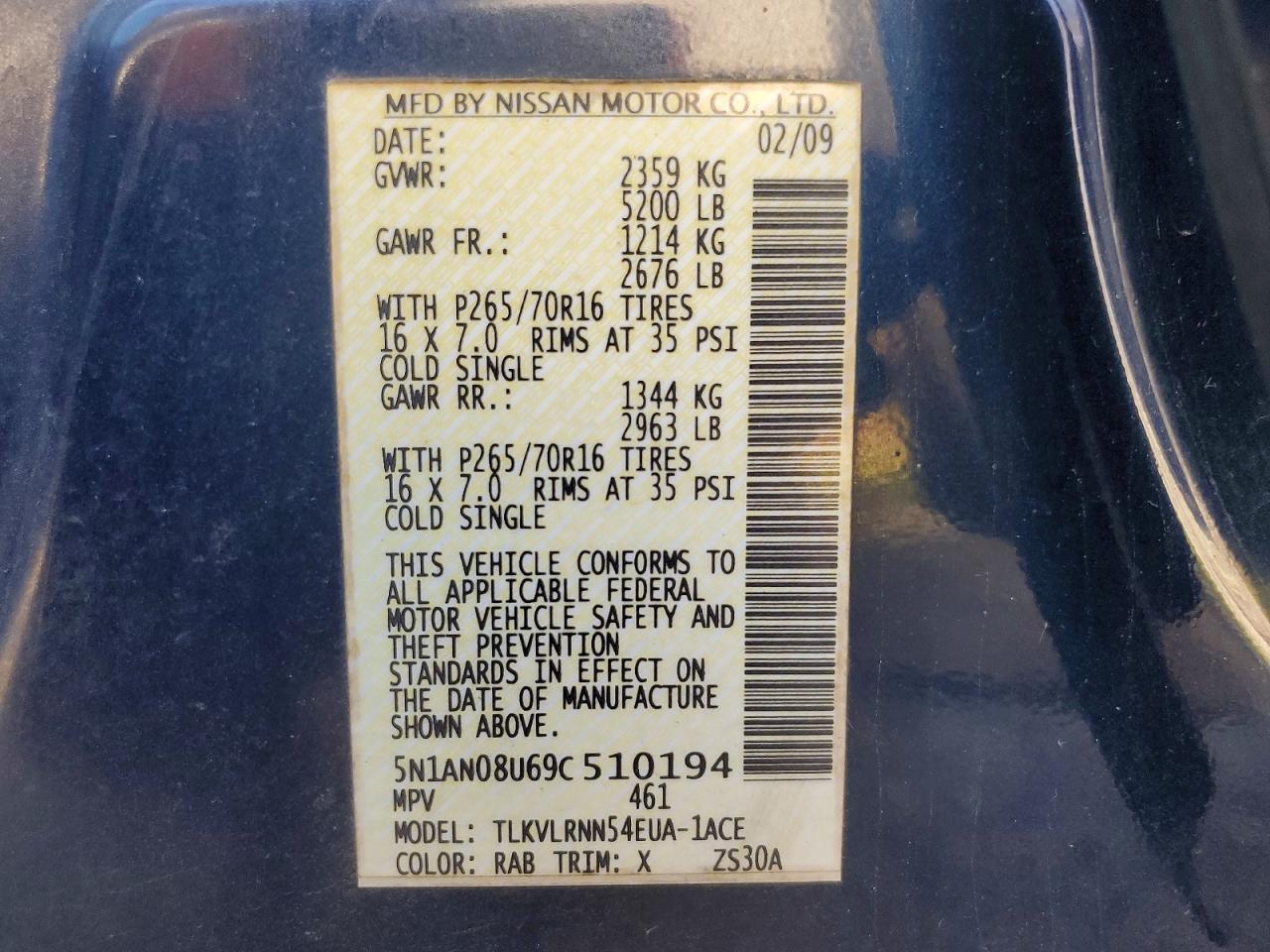 2009 Nissan Xterra off Road