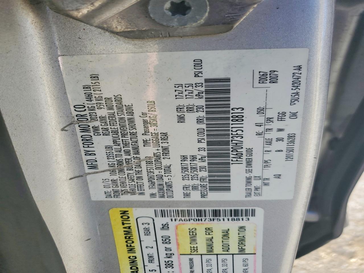 2015 Ford Fusion se