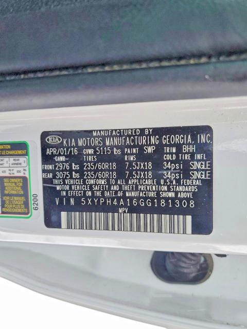 2016 KIA Sorento ex