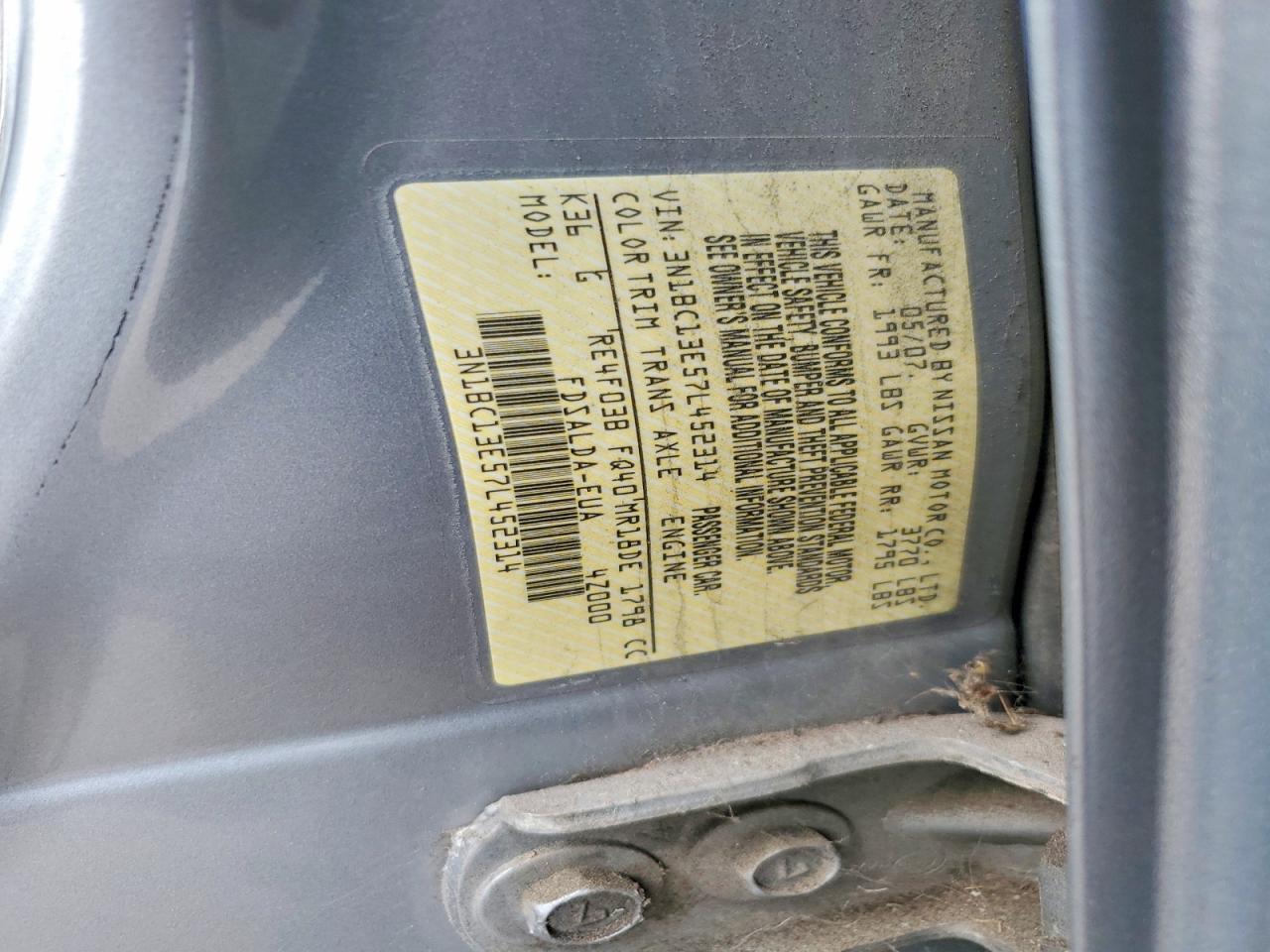 2007 Nissan Versa 1.8 s