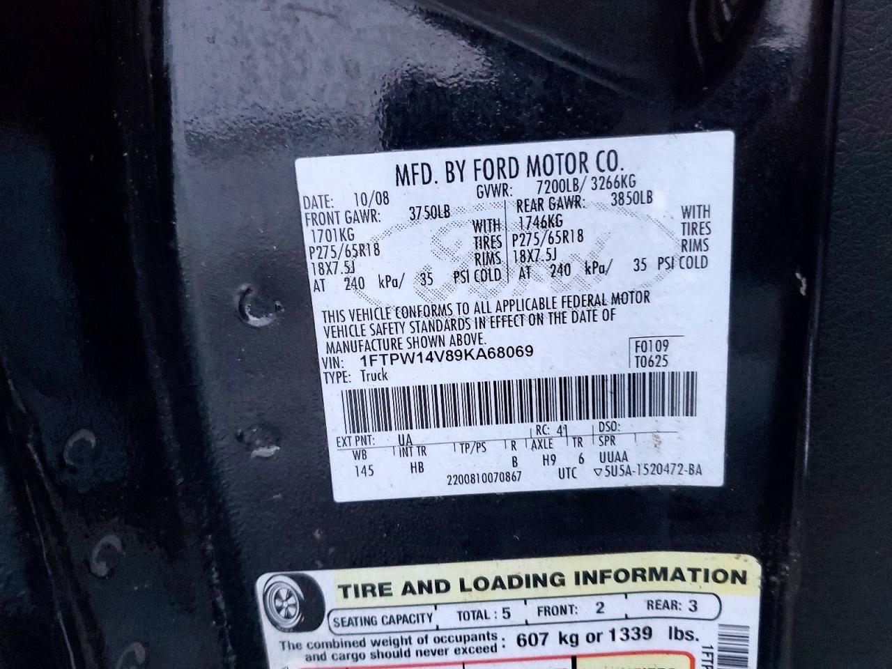 2009 Ford F150 Supercrew