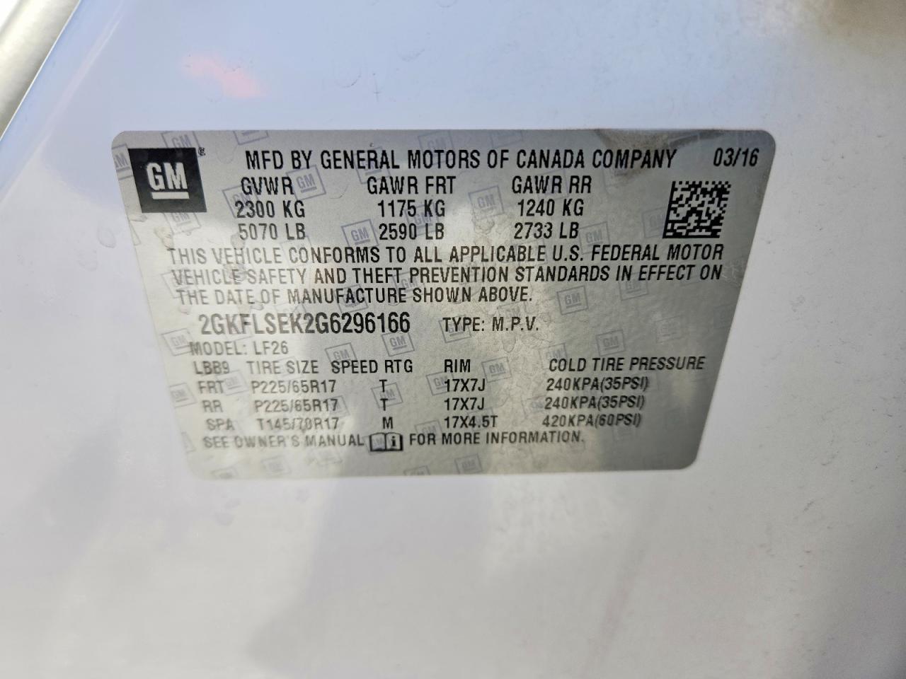 2016 GMC Terrain sle
