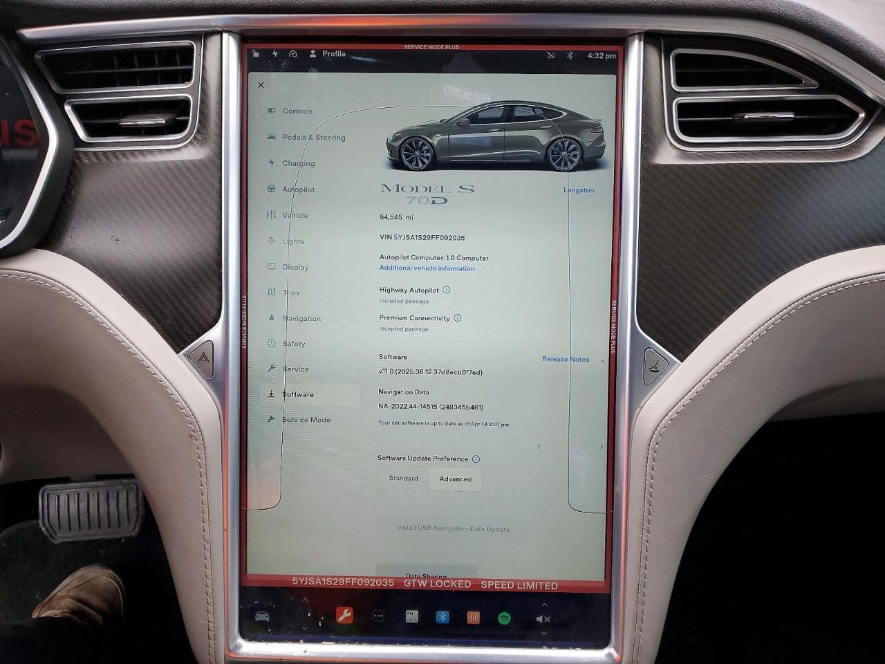 2015 Tesla Model s 70D