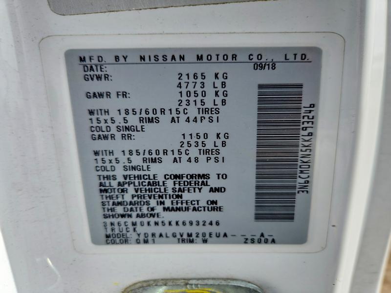 2019 Nissan NV200 2.5S