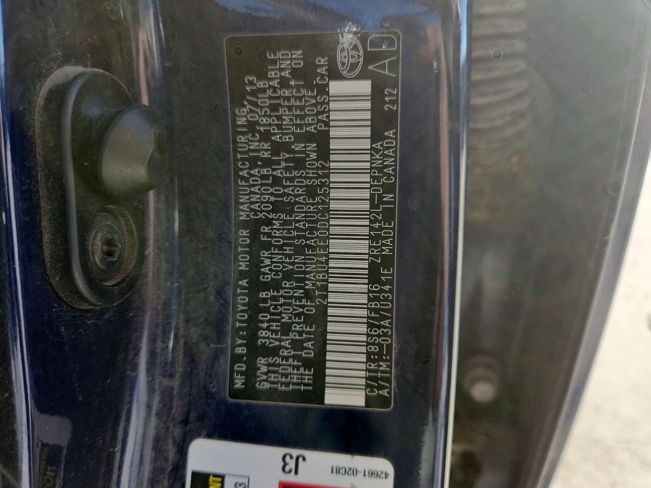 2013 Toyota Corolla Base