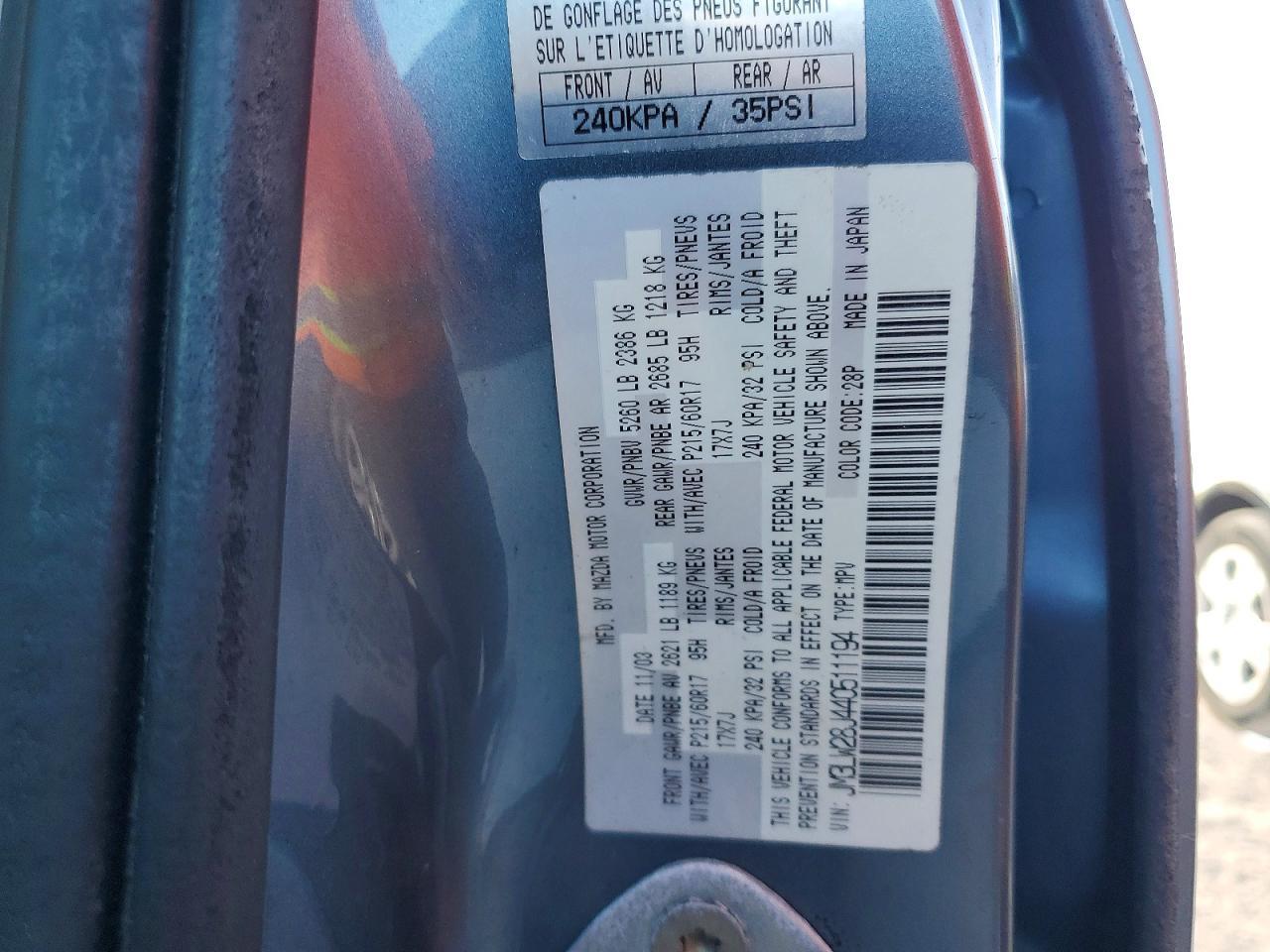 2004 Mazda Mpv Wagon