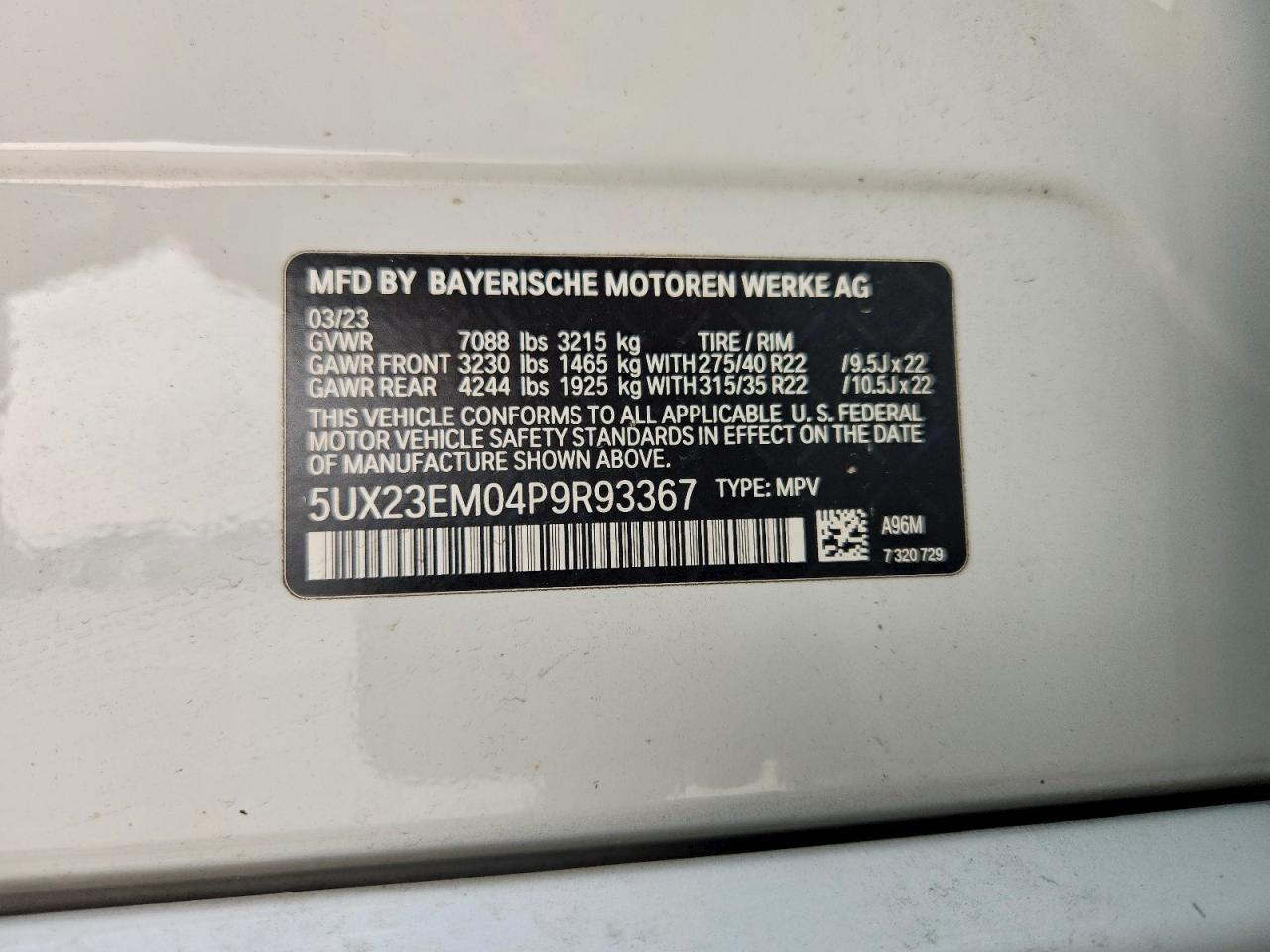 2023 Bmw Motorrad 2023 bmw Motorrad X7 Xdrive40i