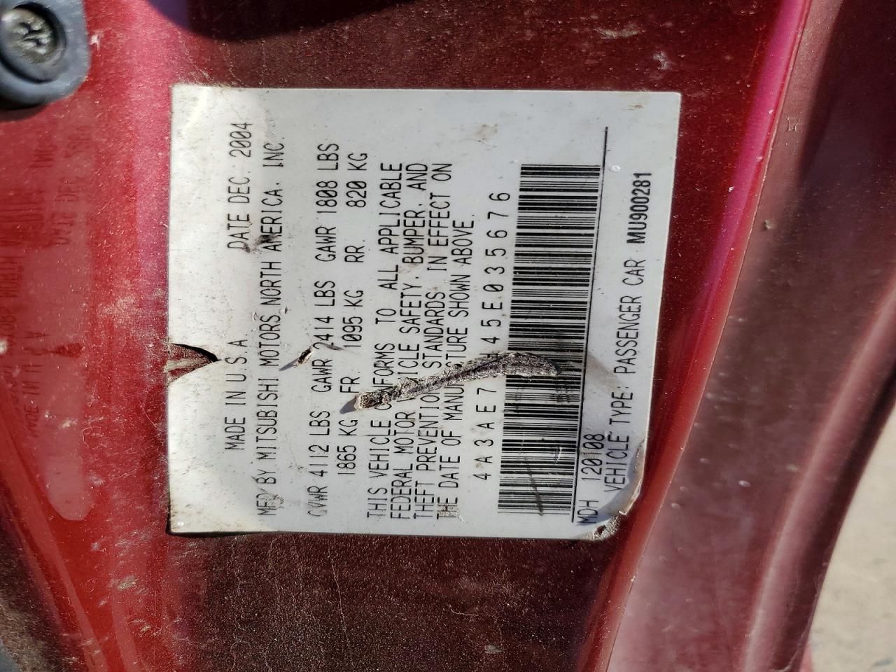 2005 Mitsubishi Eclipse Spyder gts