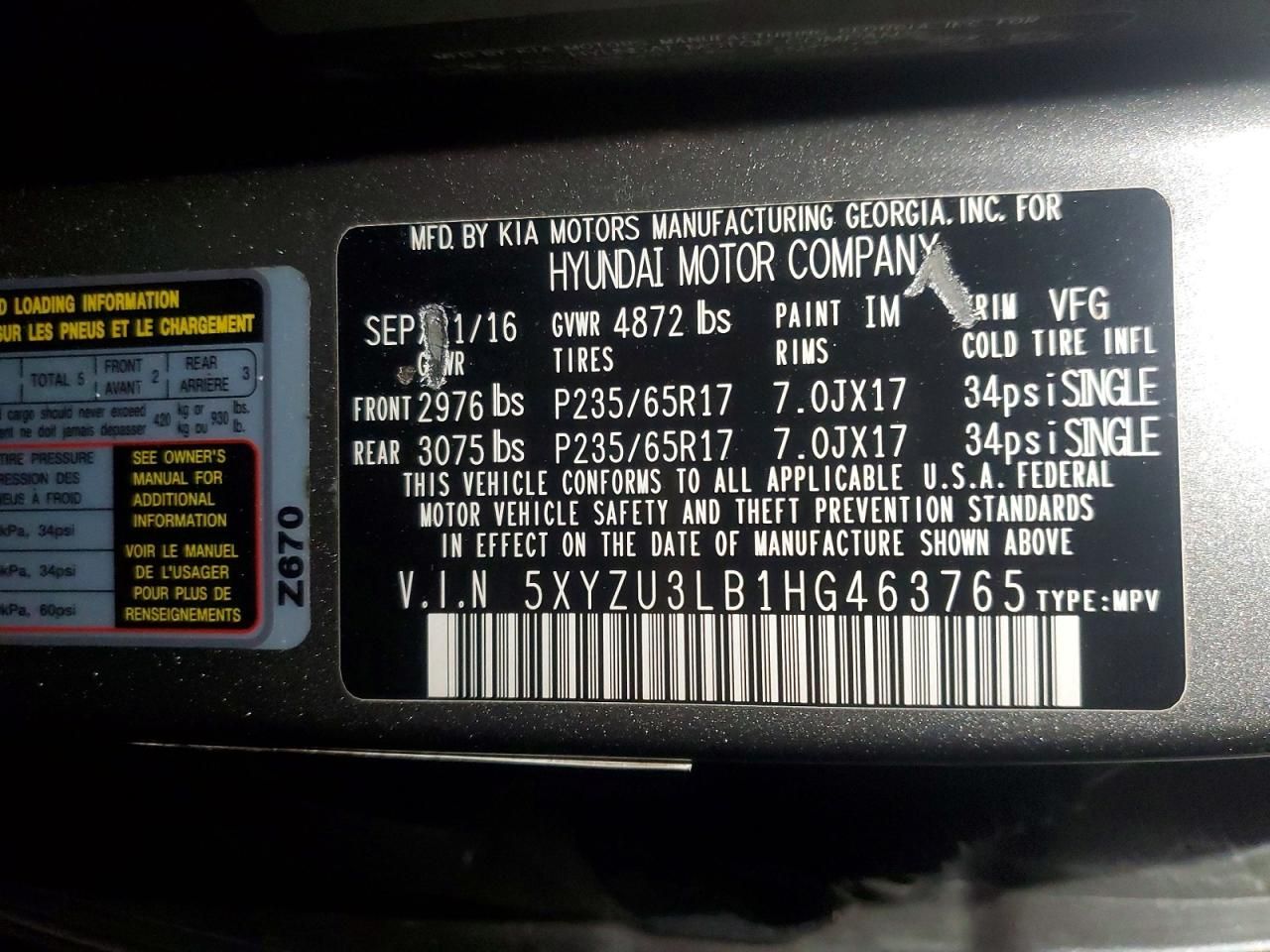 2017 Hyundai Santa fe Sport