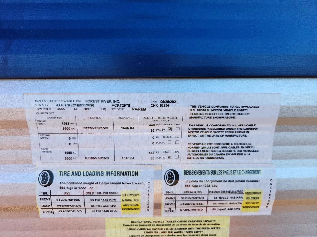 2021 Wildwood 2021 Forest River Grey Wolf CKX153696 Camper