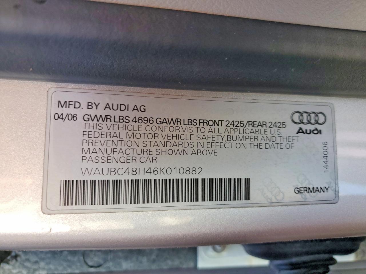 2006 Audi A4 S-line 1.8 Turbo