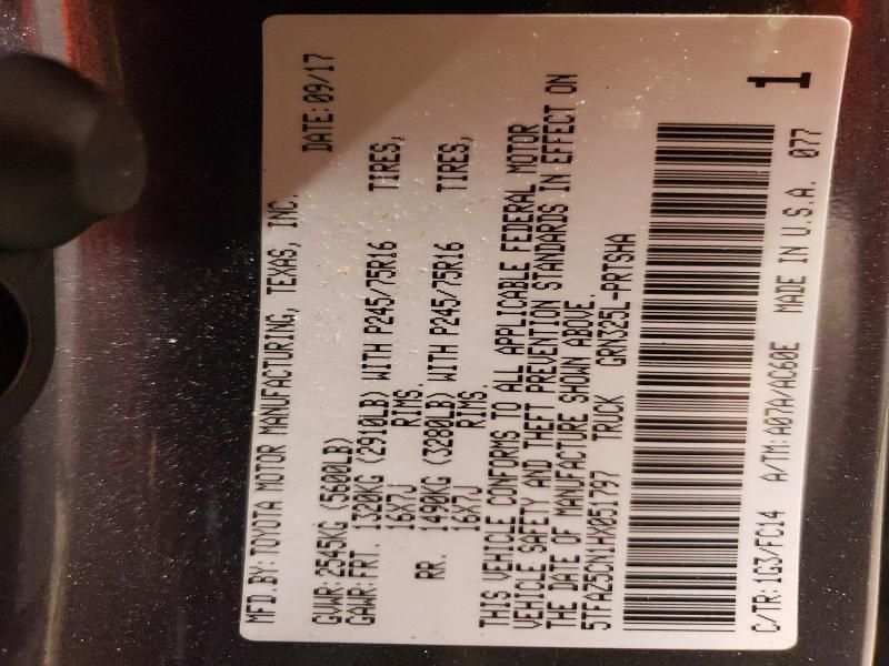 2017 Toyota Tacoma Double cab