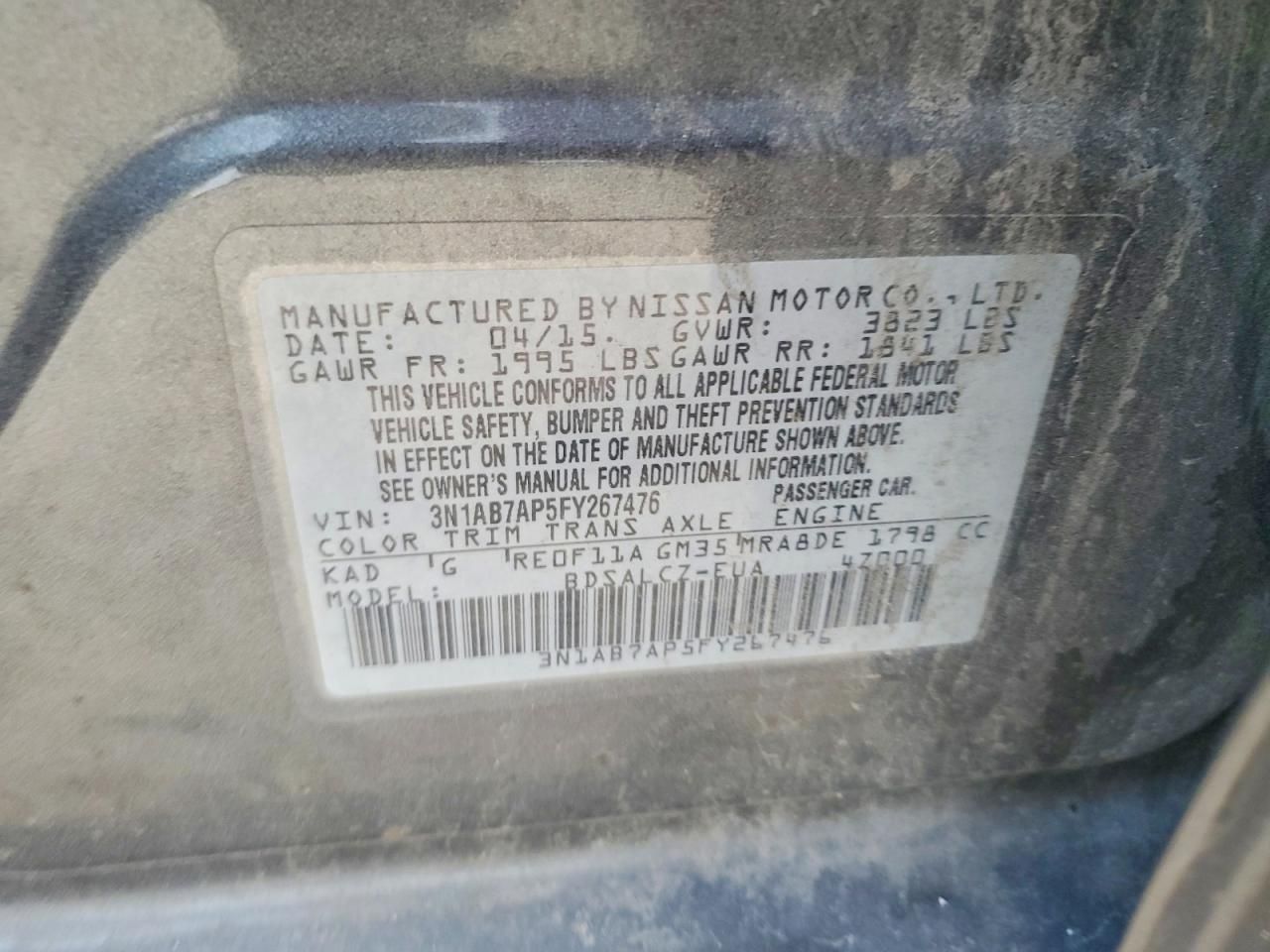 2015 Nissan Sentra s